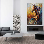 Horse Racing 3D Impasto Painting