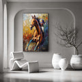 Horse Racing 3D Impasto Painting