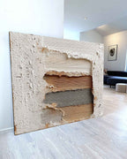 Wabi-Sabi Layered Peeling Wall Painting