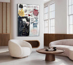 Abstract Graffiti Neo-Expressionist Oil Painting