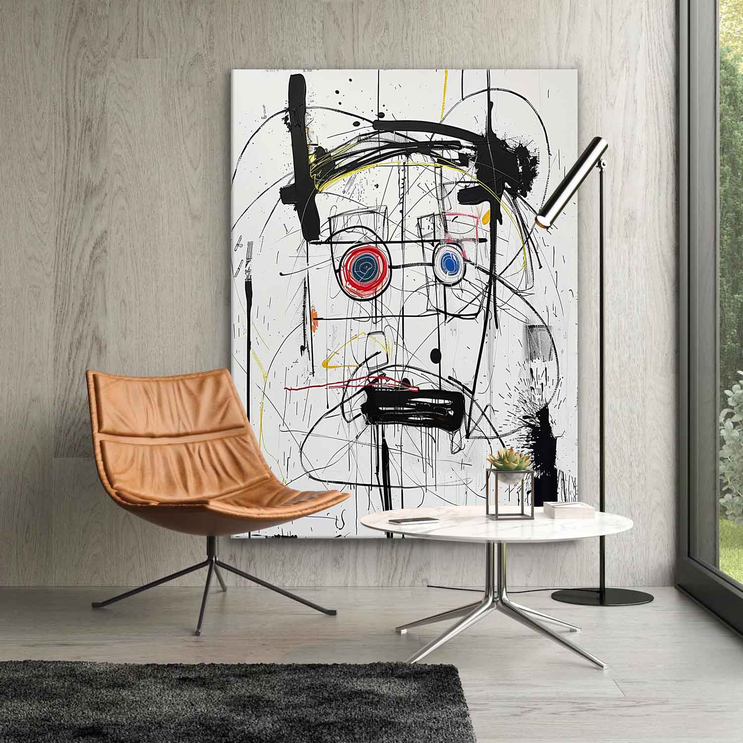 Wall Art Abstract Graffiti Hand Drawn Modern