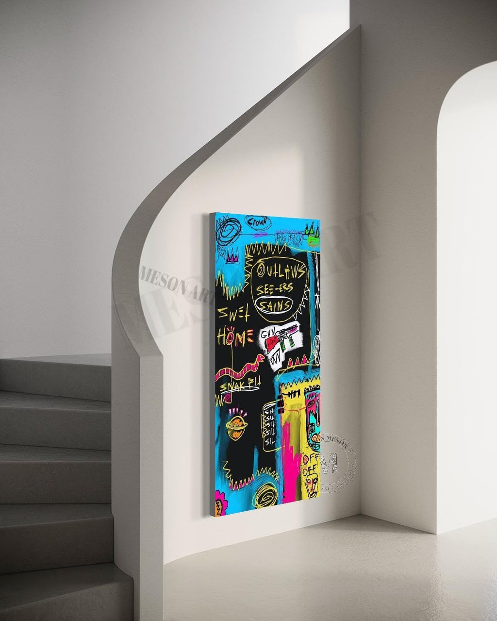 Graffiti Style Urban Abstract Painting