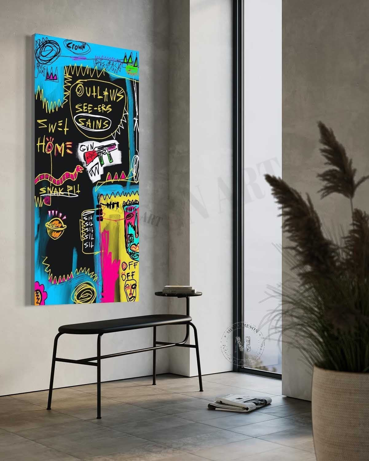 Graffiti Style Urban Abstract Painting