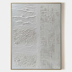 Neutral Tone Textured Plaster Art Texture Painting