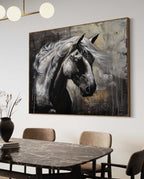 Horse Portrait Oil Painting Moody Sophisticated