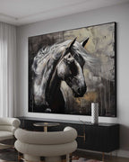 Horse Portrait Oil Painting Moody Sophisticated