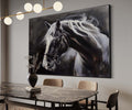 Moody Horse Portrait Oil Painting Monochrome
