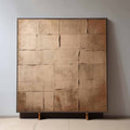 Earthy Neutral Textured Layered Panel Oil Painting