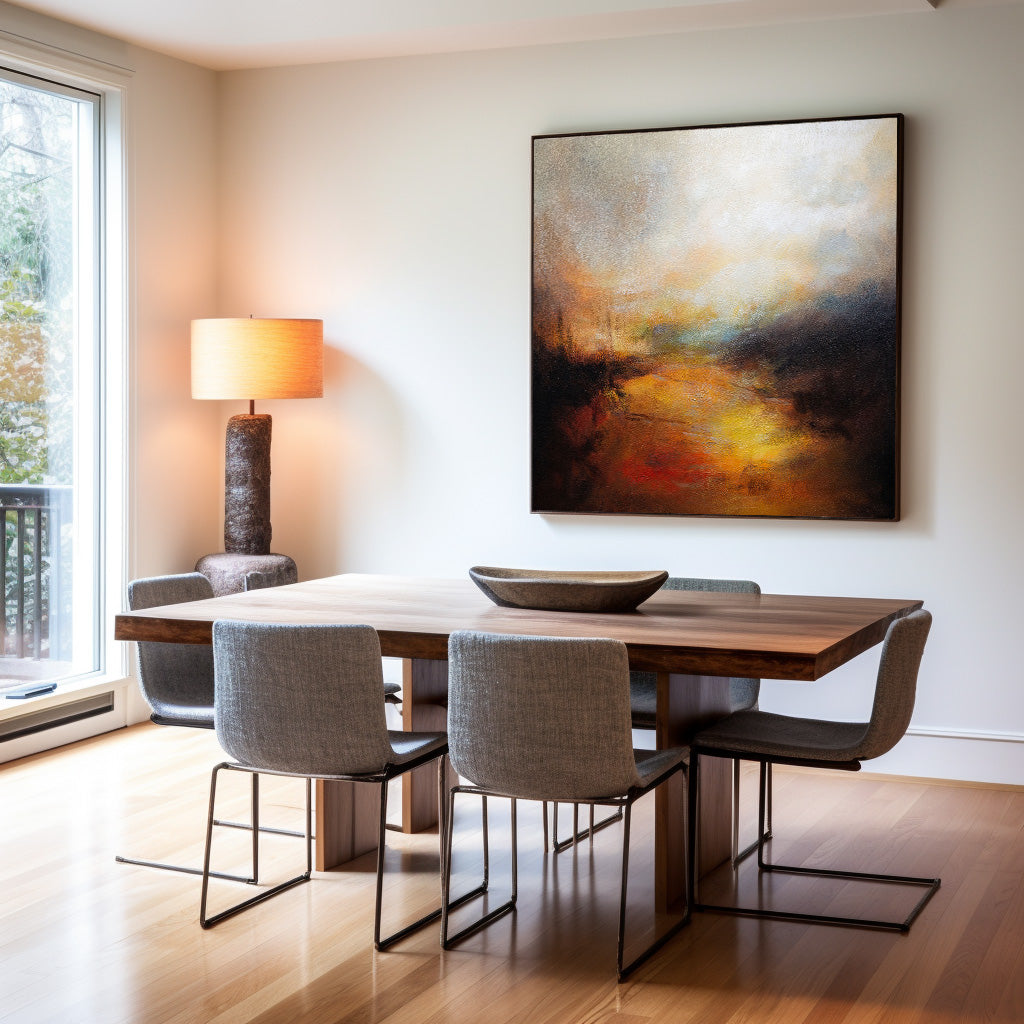 Sunset Inspired Landscape Oil Painting