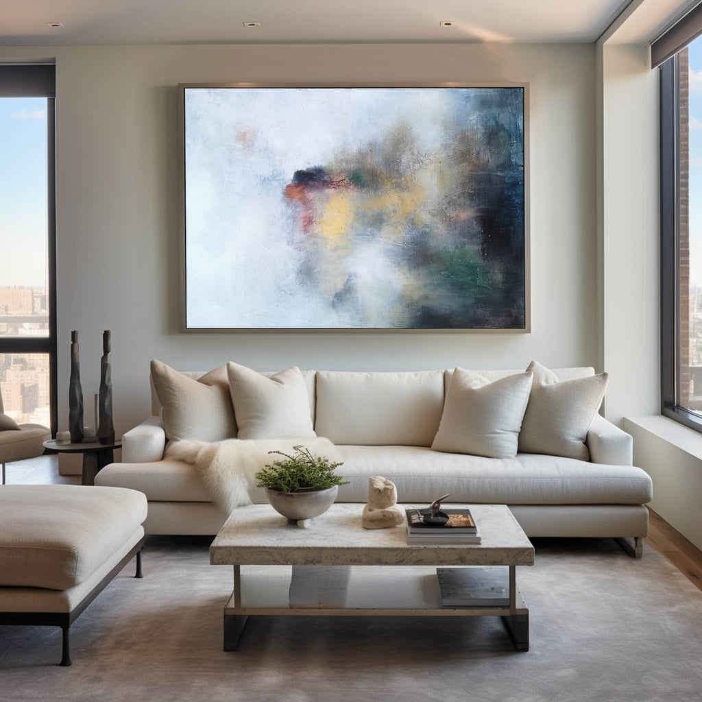 Ethereal Abstract Oil Painting Horizontal Wall Art