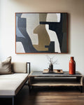 Neutral Geometric Abstract Wall Art Horizontal