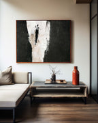 Bold Black & White Abstract Painting