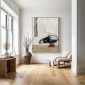 Minimalist Neutral Abstract Oil Painting