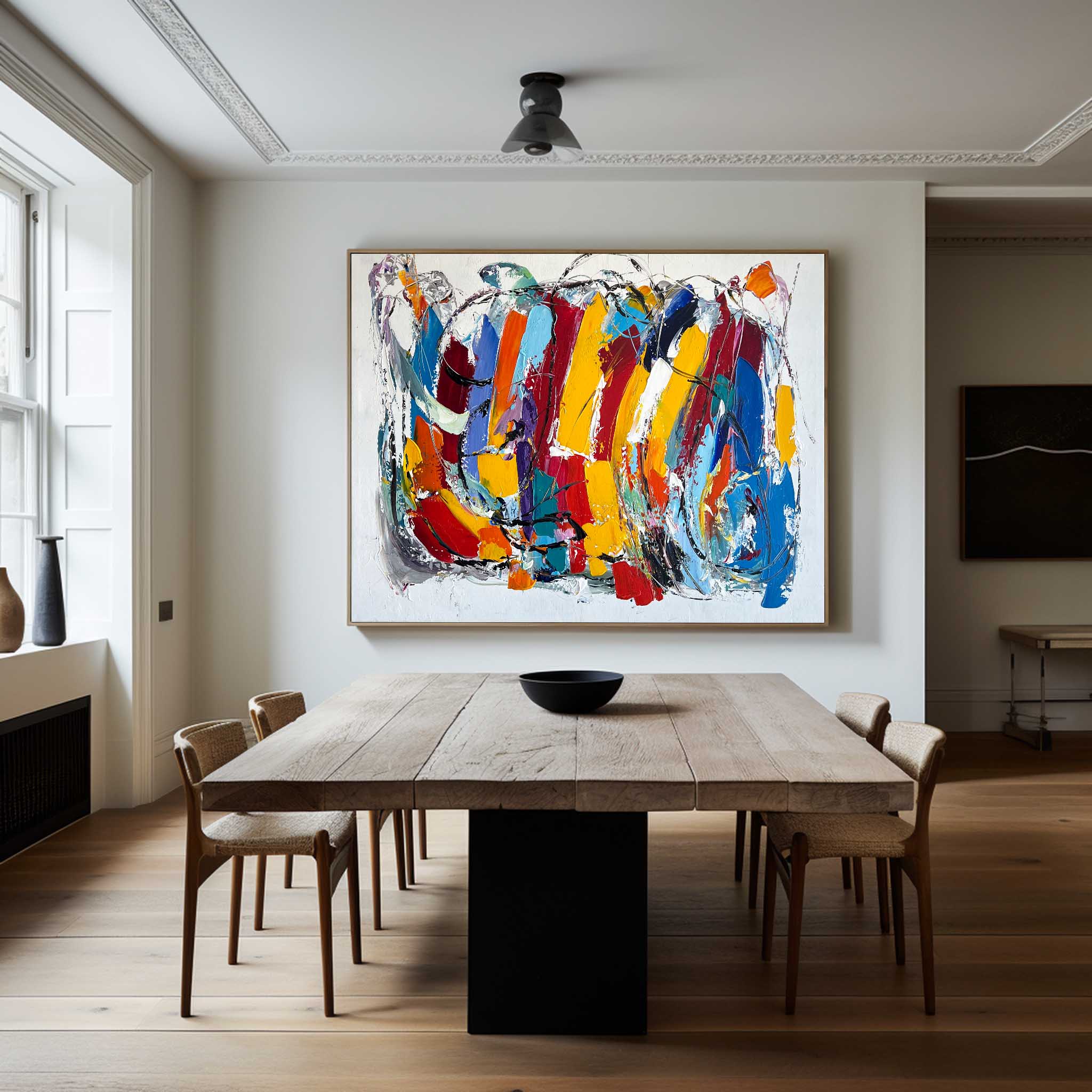 Vibrant Abstract Expressionist Oil Painting