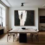 Bold Black & White Abstract Painting