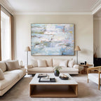 Soft Coastal Horizon Abstract Painting