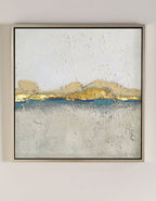 Minimalist Gold Leaf Abstract Landscape Painting