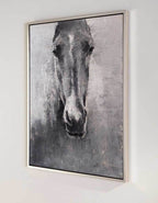 Monochromatic Horse Portrait Painting Textured