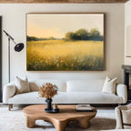 Meadow Landscape Impressionist Oil Painting