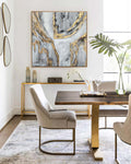 Gray Gold Abstract Oil Painting