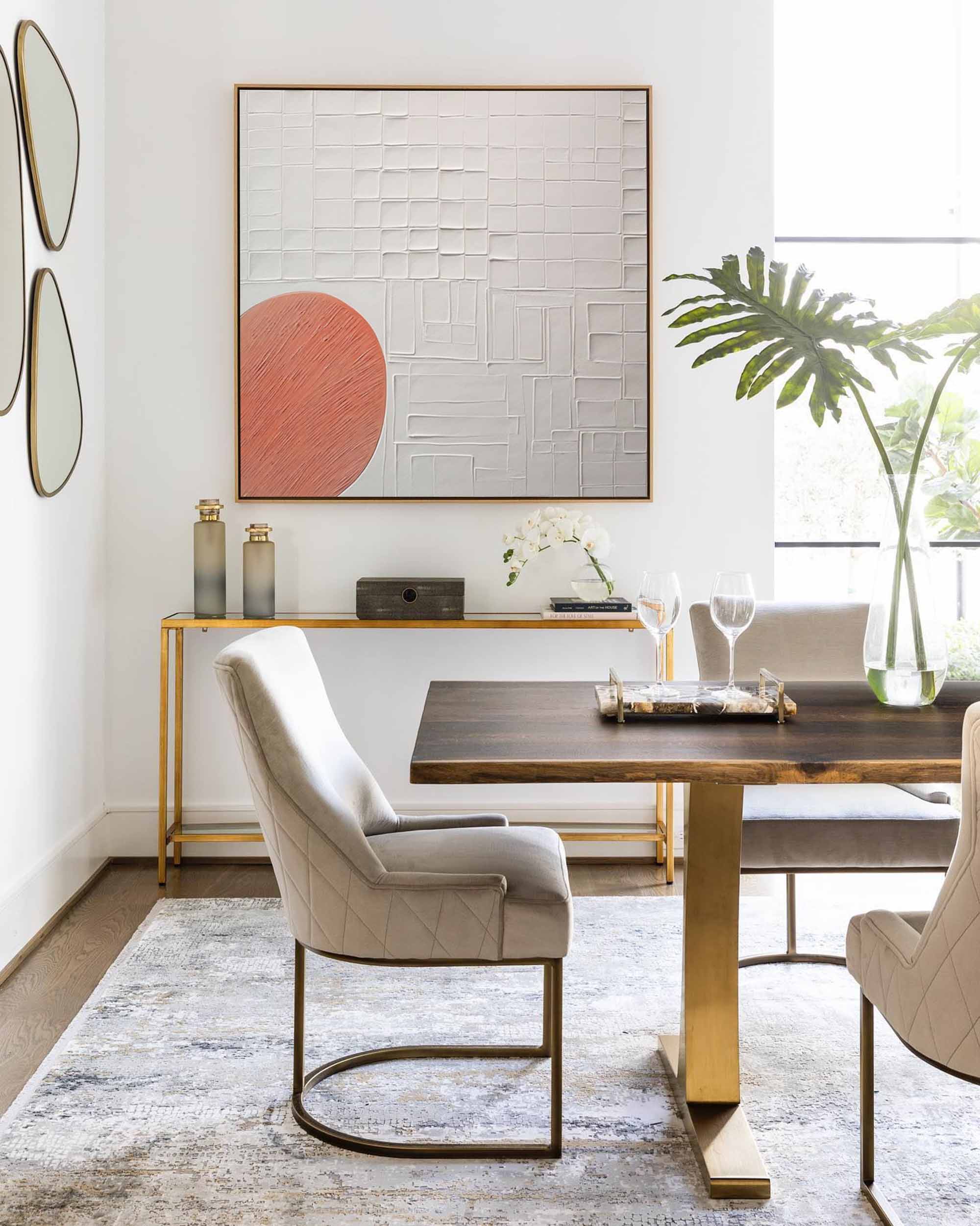 Textured Geometric Sunrise Abstract Painting