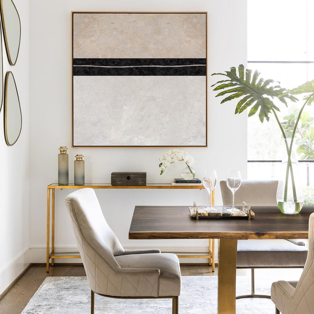 Minimalist Horizontal Line Abstract Oil Painting
