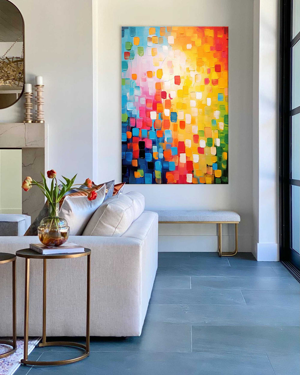 Wall Art Abstract Minimalist Bold Color