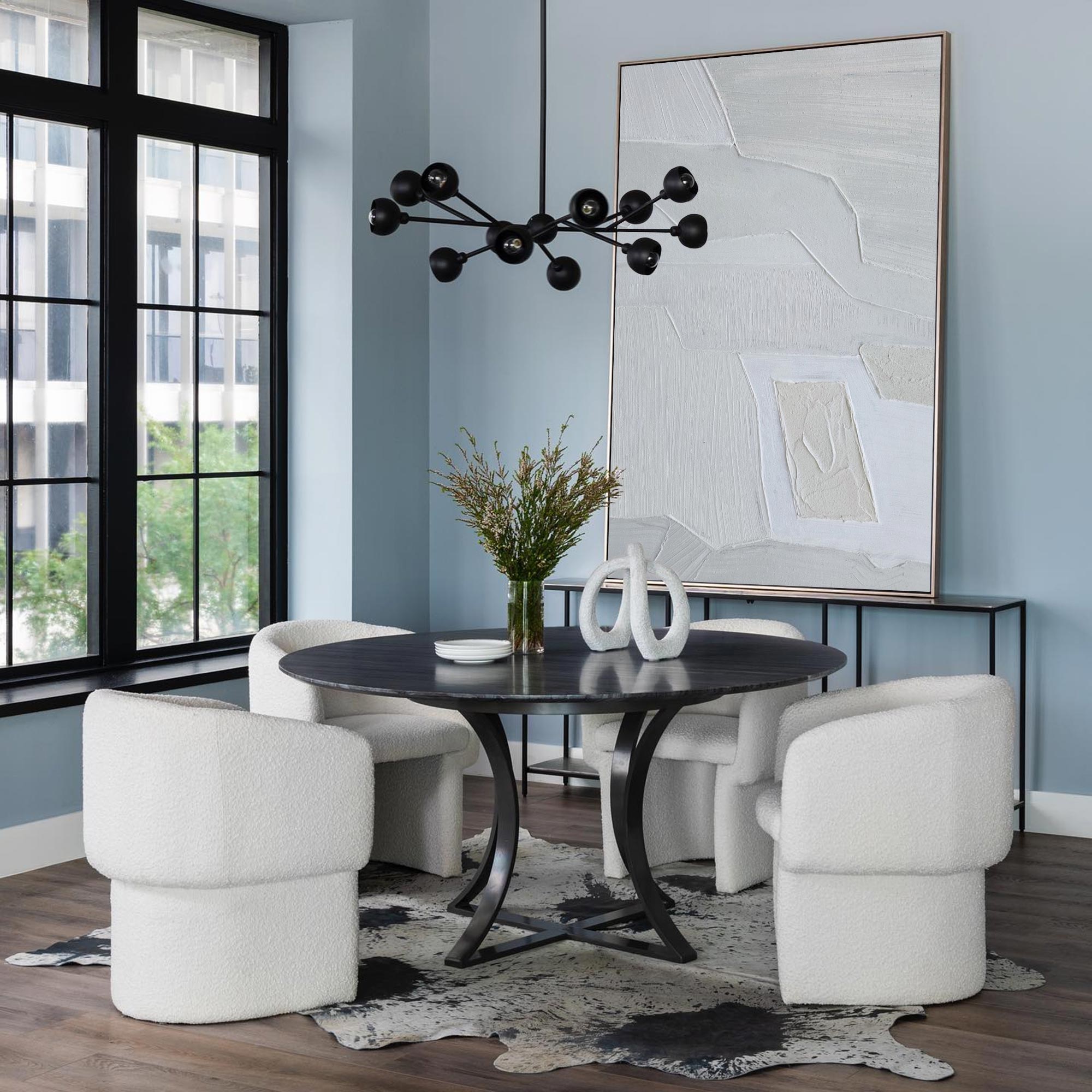 Light Gray Textured Abstract Wall Art Square