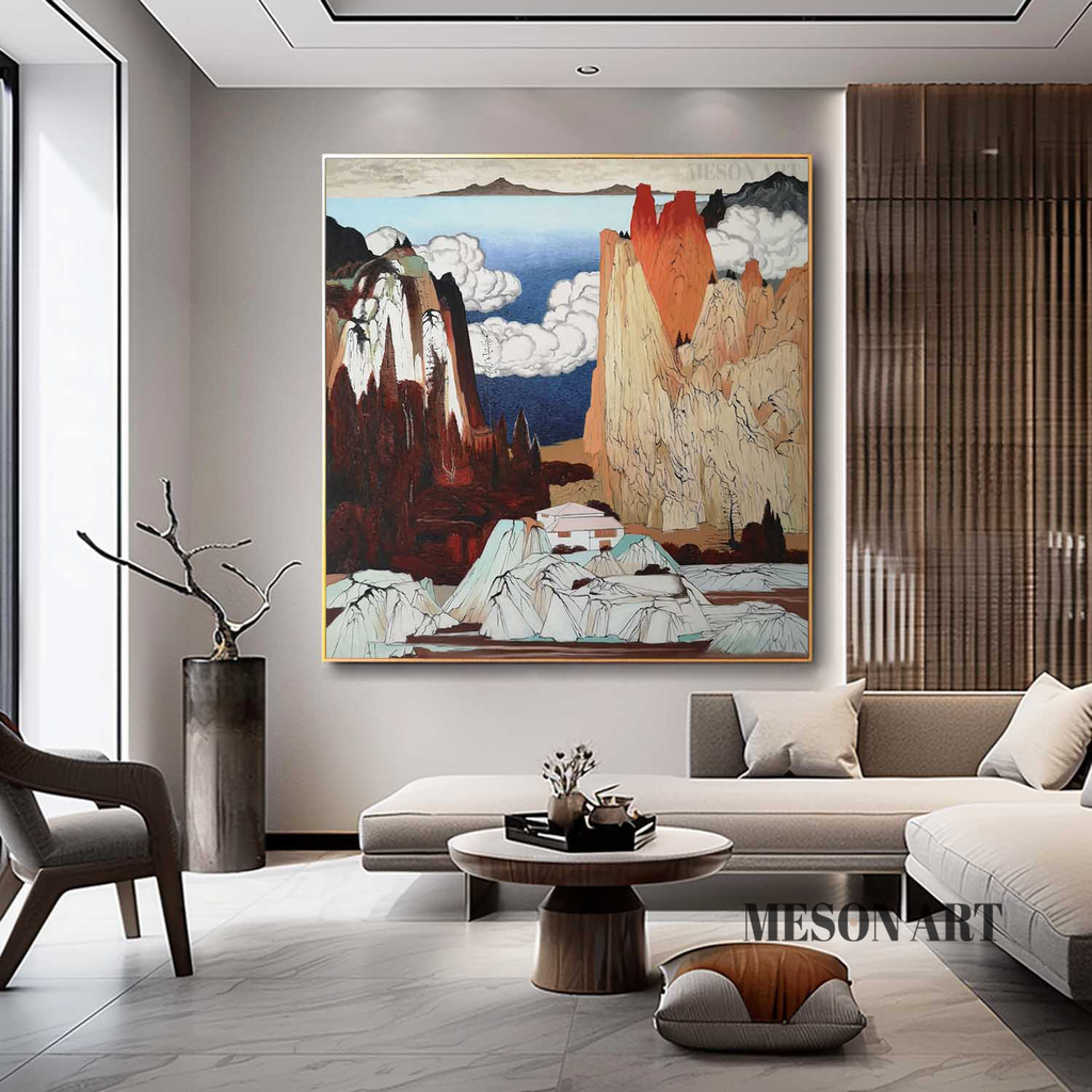 Modern Hyperrealism Fauvist Landscape Oil Painting