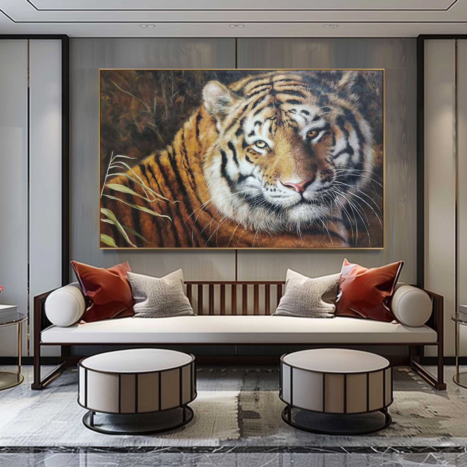 Hyperrealism Majestic Tiger Realistic Oil Painting