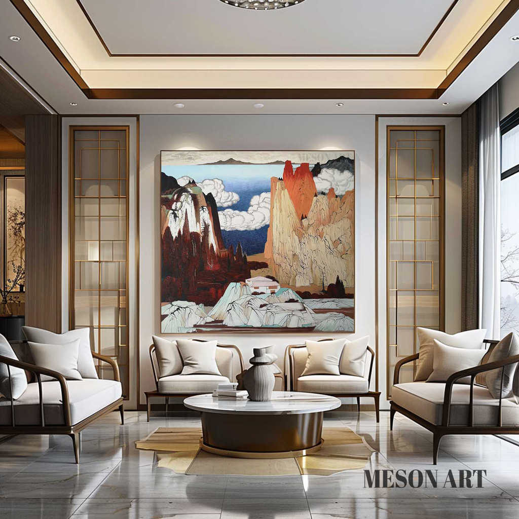 Modern Hyperrealism Fauvist Landscape Oil Painting