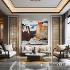 Modern Hyperrealism Fauvist Landscape Oil Painting