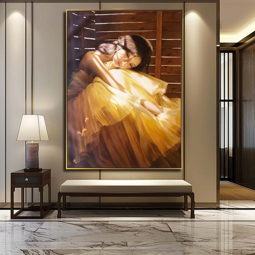 Golden Hour Serenity Oil Painting