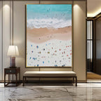 Aerial Summer Beach Impasto Painting