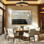 Neutral Textured Layered Block Oil Painting Modern
