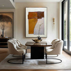 Wall Art Abstract Block Warm Tones