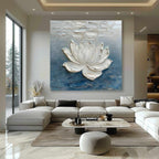 Wall Art 3D Lotus Flower Oil Painting