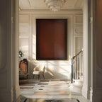 Dark Brown Leather Effect Oil Painting