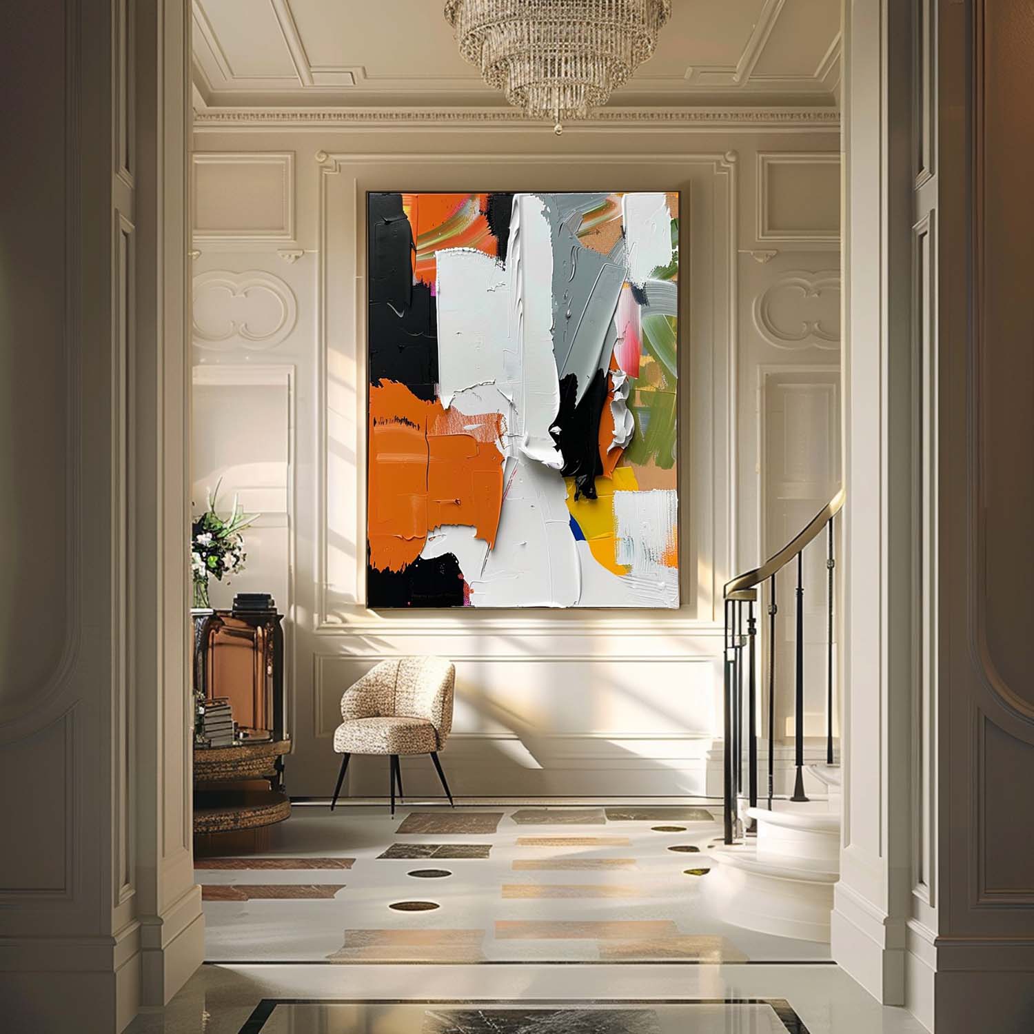 Bold Impasto Abstract Oil Painting