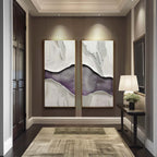 Dual Panel Textured Abstract Wall Art