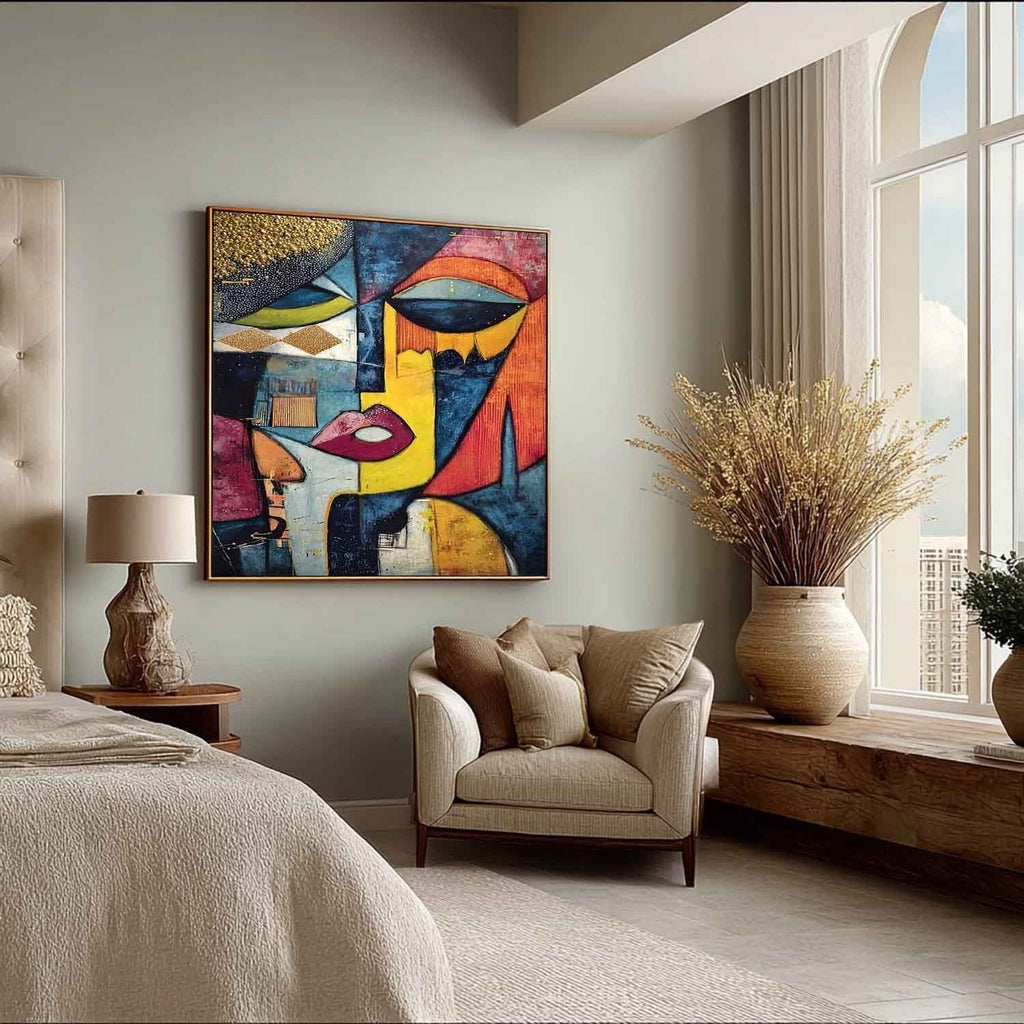 Cubist Abstract Face Painting