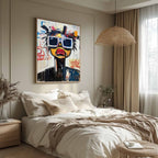 Tactile Bold Pop Art Portrait Oil Painting Vibrant Edgy