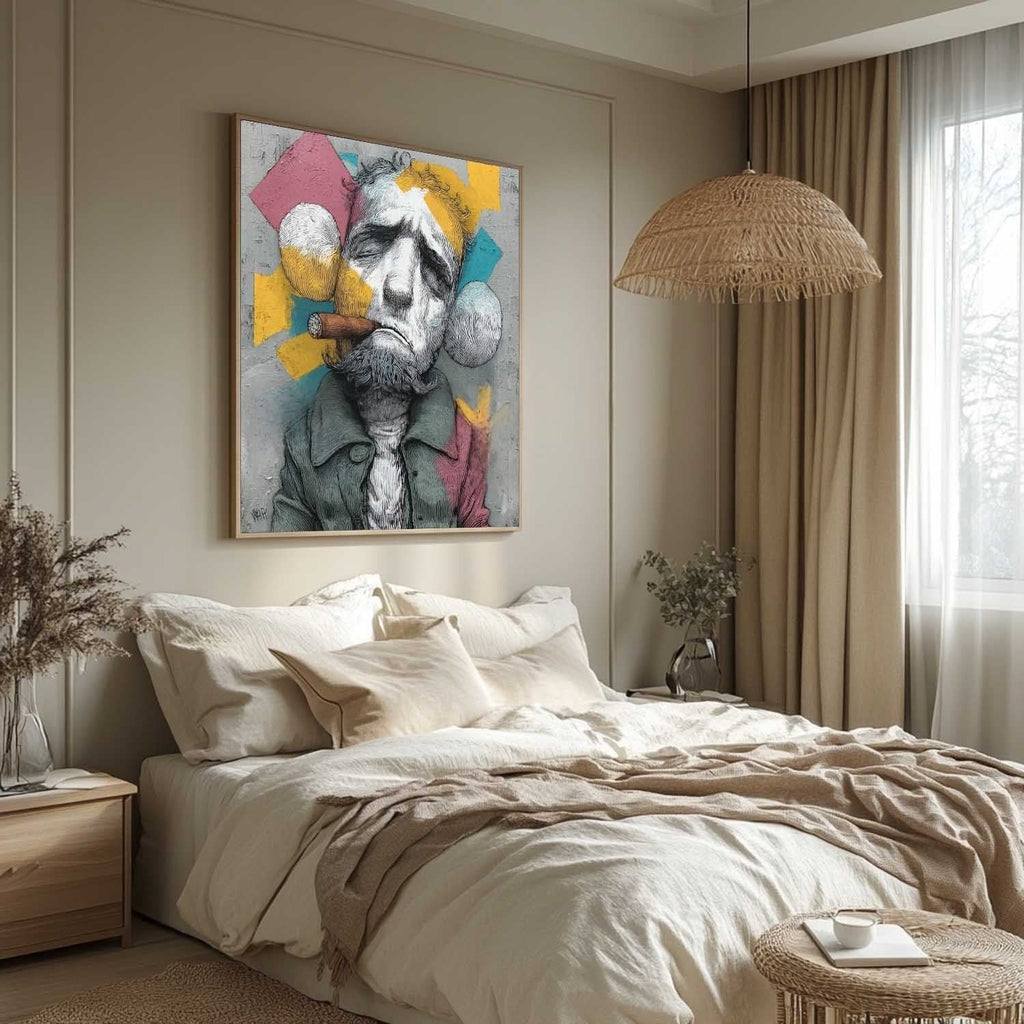 Kaws Bearded Gangster Pop Art Painting