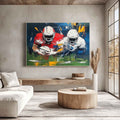 Pop Art Canvas Intense American Match Painting
