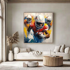 Dynamic American Football Player Painting