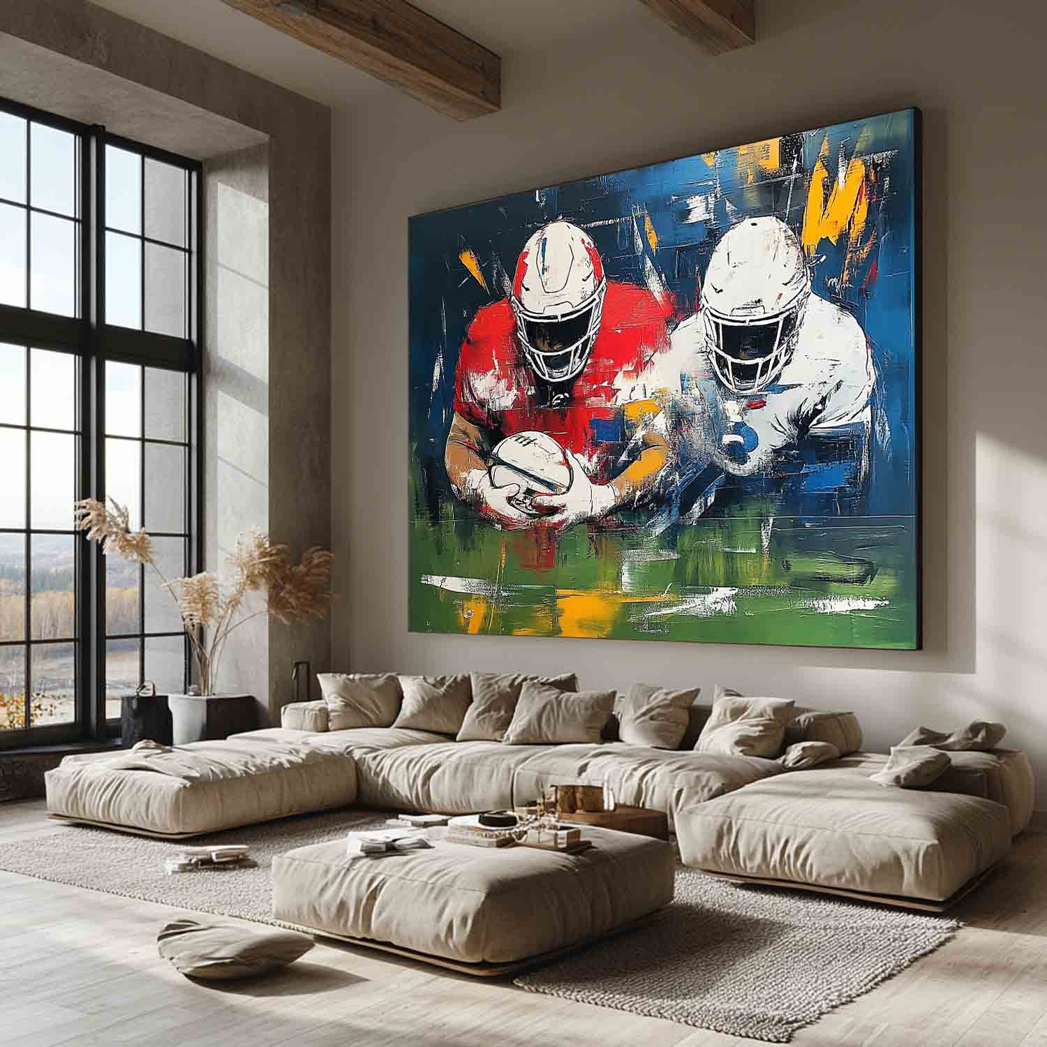Pop Art Canvas Intense American Match Painting