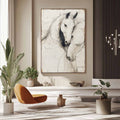 Minimalist Two Horses Sketch Painting