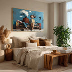 Surreal Couple Cloud Portrait Art Oil Painting
