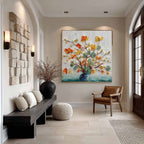 Autumn Blossom in Vase 3D Impasto Painting