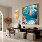 Tropical Underwater Snorkeling Impasto Painting